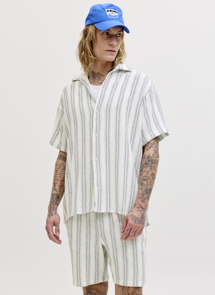 JACK & JONES Striped Short Sleeve Shirt - Image 1